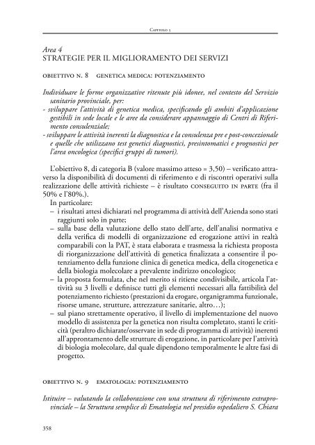 Relazione sullo stato del Servizio Sanitario ... - Trentino Salute