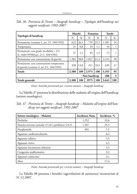 Relazione sullo stato del Servizio Sanitario ... - Trentino Salute