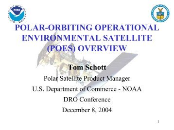 (poes) overview - Satellite Direct Readout Conference - NOAA