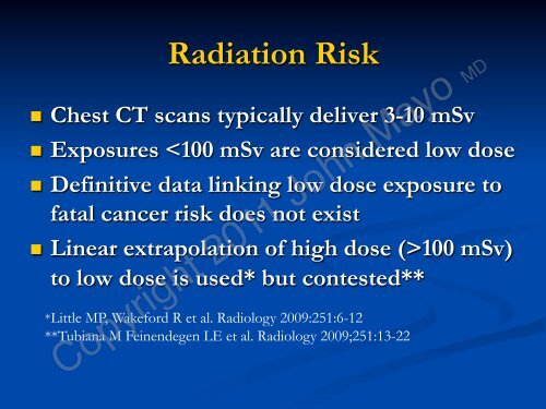 Radiation Risk Ct List Radiation