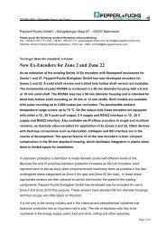 New Ex-Encoders for Zone 2 and Zone 22 (PDF ... - Pepperl+Fuchs