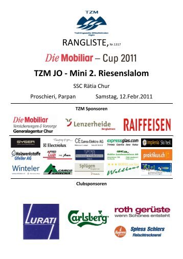 TZM JO - Mini 2. Riesenslalom - Skiclub Arosa