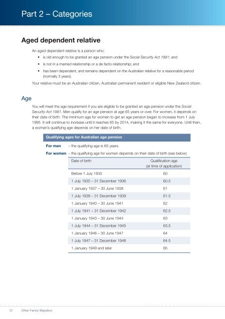 Other Family Migration - Booklet 4 - Department of Immigration ...