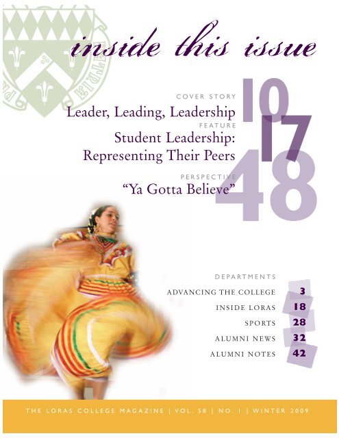 Leader, Leading, Leadership Student Leadership - www.loras.edu ...