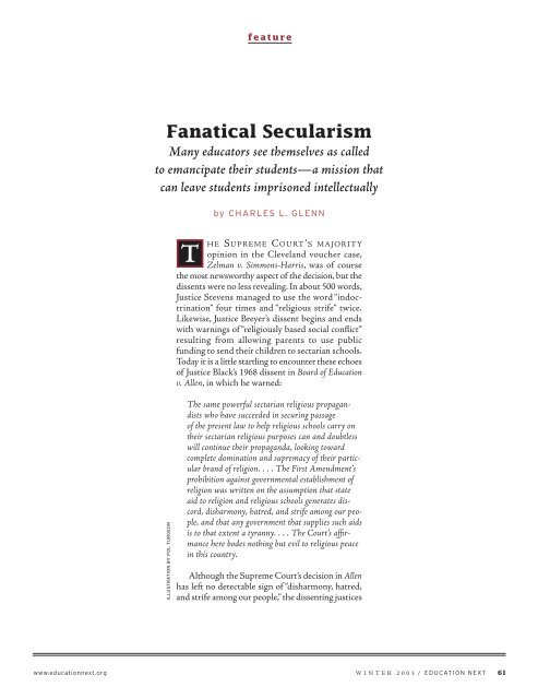 Fanatical Secularism - Education Next
