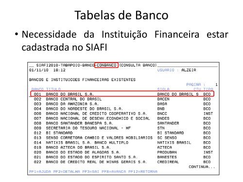 Modalidades de Pagamento Ordens Bancárias (OB) - 11 Icfex