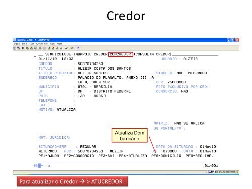 Modalidades de Pagamento Ordens Bancárias (OB) - 11 Icfex