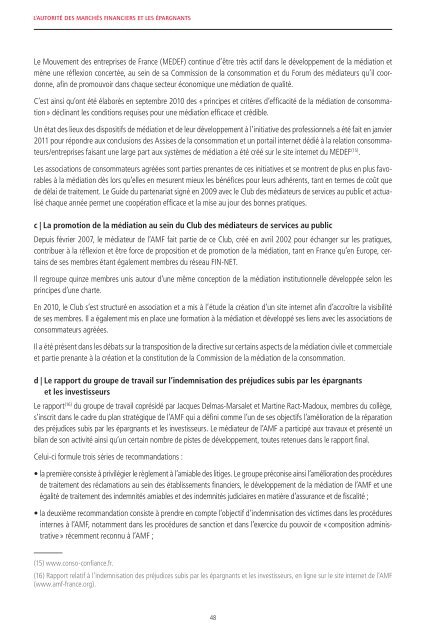 Rapport annuel 2010 de l'AMF - La Documentation franÃ§aise