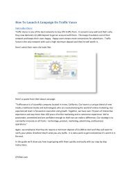 How To Launch A Campaign On Traffic Vance
