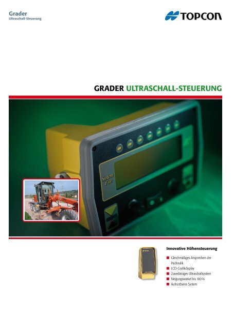 Grader UltraSchall-SteUerUnG - Topcon Positioning