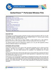 GerberVisionâ¢ Perforated Window Film - Gerber Scientific Products