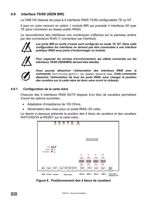 ONE100 Manuel d'installation - OneAccess extranet