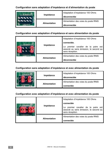 ONE100 Manuel d'installation - OneAccess extranet