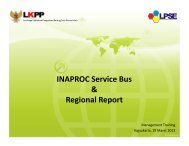 INAPROC Service Bus & Regional Report