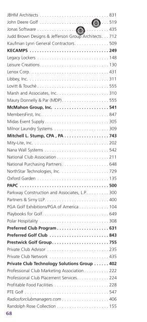 Exhibitor Listing by Company Name and Booth Number