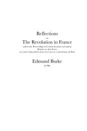 Reflections The Revolution in France Edmund Burke - Faculty of ...