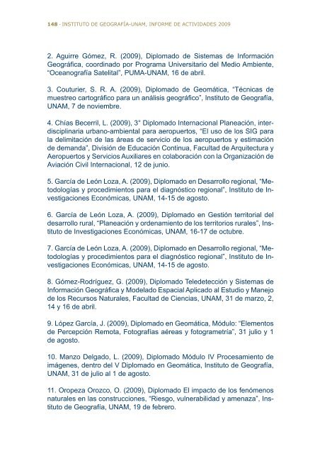 2do Informe - Instituto de GeografÃ­a - Universidad Nacional ...