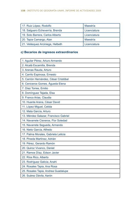 2do Informe - Instituto de GeografÃ­a - Universidad Nacional ...