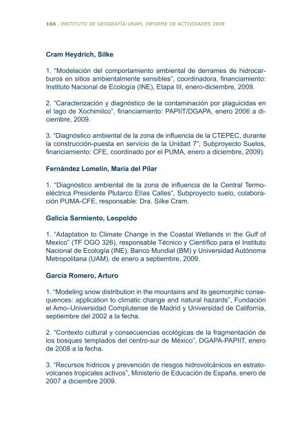 2do Informe - Instituto de GeografÃ­a - Universidad Nacional ...