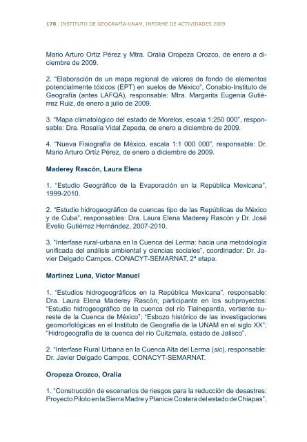 2do Informe - Instituto de GeografÃ­a - Universidad Nacional ...