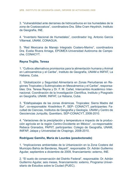 2do Informe - Instituto de GeografÃ­a - Universidad Nacional ...