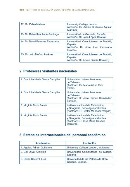 2do Informe - Instituto de GeografÃ­a - Universidad Nacional ...