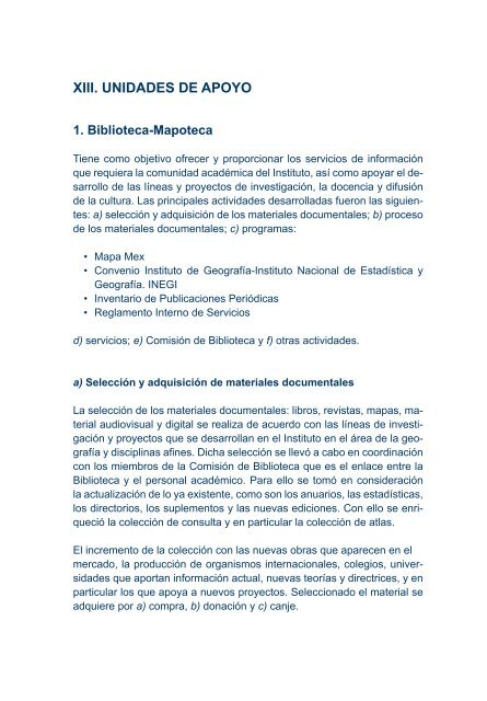 2do Informe - Instituto de GeografÃ­a - Universidad Nacional ...