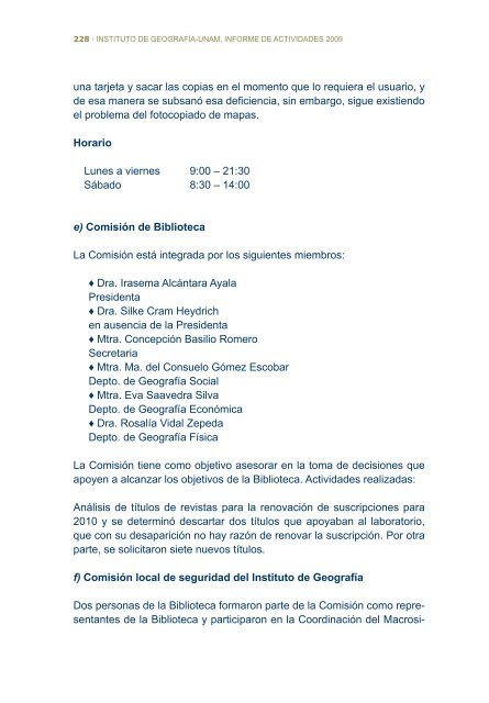 2do Informe - Instituto de GeografÃ­a - Universidad Nacional ...