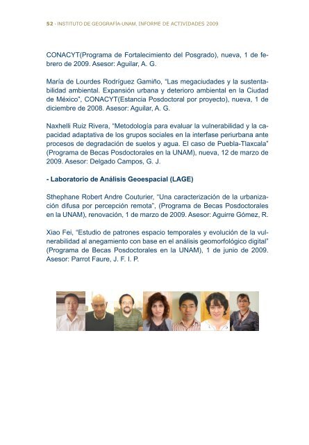 2do Informe - Instituto de GeografÃ­a - Universidad Nacional ...