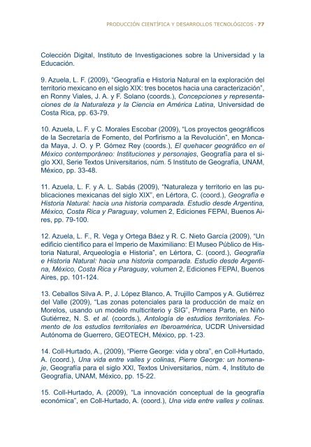 2do Informe - Instituto de GeografÃ­a - Universidad Nacional ...
