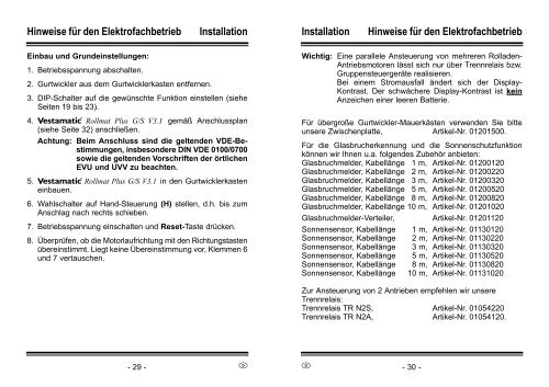 Bedienungsanleitung Rollmat Plus GS - Friedrich-schroeder.de