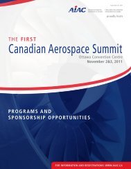 Canadian Aerospace Summit - Aerospace Industries Association of ...