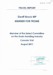 Geoff Brock MP MEMBER FOR FROME - Parliament of South Australia
