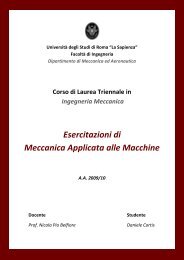 Esercitazioni di Meccanica Applicata alle Macchine - Daniele Cortis
