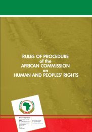 RULES OF PROCEDURE of the AFRICAN COMMISSION on ...