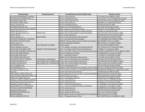 Licenses Issued 2010-08-04 - Richland County