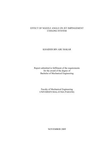 EFFECT OF NOZZLE ANGLE ON JET IMPINGEMENT COOLING ...