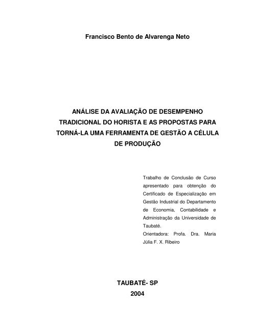 Francisco Bento de Alvarenga Neto ANÁLISE DA ... - Ppga.com.br