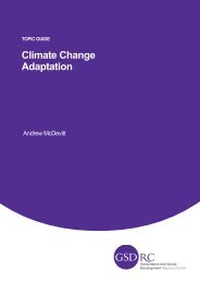 GSDRC Topic Guide on Climate Change Adaptation