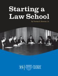 Starting a Law School (PDF) - Thomas M. Cooley Law School