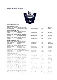 Bulletin 14 - Issued 16/11/2012 - Premier League