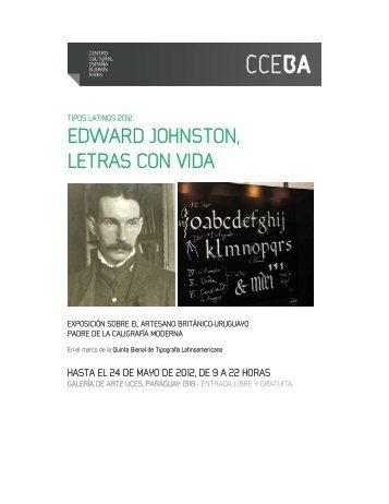EDWARD JOHNSTON, LETRAS CON VIDA - cceba