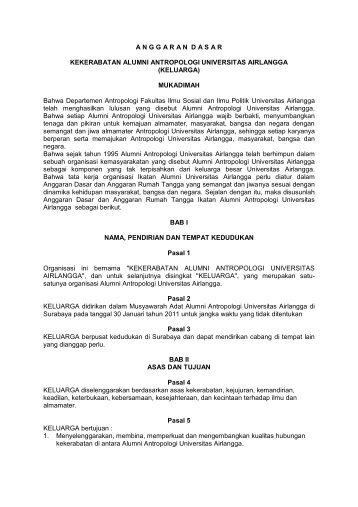 AD-ART Kekerabatan Alumni Antropologi (KELUARGA)