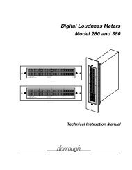 Digital Loudness Meters Model 280 and 380 - Dorrough