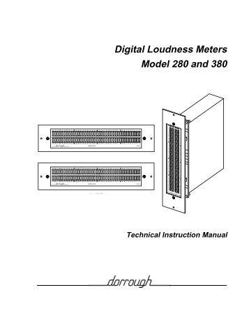 Digital Loudness Meters Model 280 and 380 - Dorrough