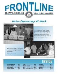 August 2006 - IBEW Local Union 21
