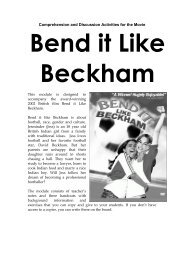 Bend It Like Beckham - The Curriculum Project