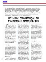 Alteraciones endocrinolÃ³gicas del tratamiento del cÃ¡ncer pediÃ¡trico