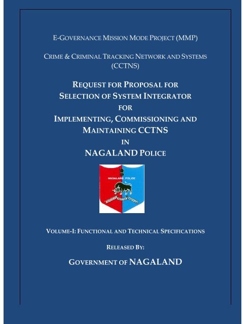 CCTNS nagaland_SI_RFP_Volume 1.pdf - National Crime Records ...