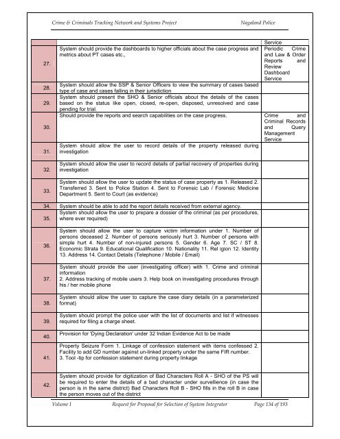 CCTNS nagaland_SI_RFP_Volume 1.pdf - National Crime Records ...